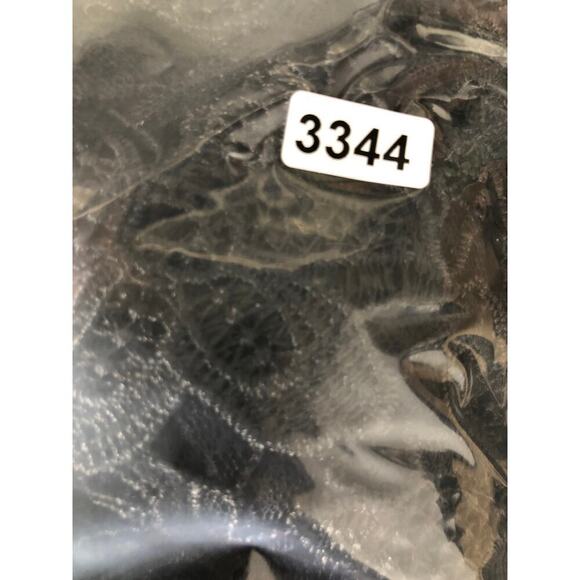 ML Monique Lhuillier Lace Tower Dress Sheer Back Lace Overlay Maxi Black Size 6 - Picture 11 of 11